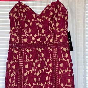 Lulus purple lace cocktail dress